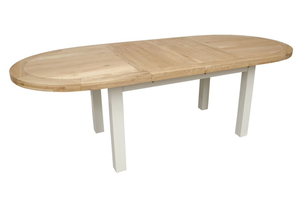 Product photograph of Homestyle Gb Painted Deluxe Oval Extending Dining Table from Choice Furniture Superstore.